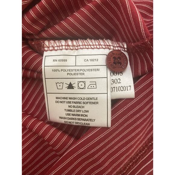 Antigua Stanford University Men Red Stripe Polo Shirt SZ Small Golf - Picture 5 of 5